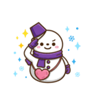 カラフル雪だるま【第6弾】冬を感じる（個別スタンプ：1）