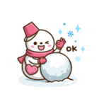 カラフル雪だるま【第6弾】冬を感じる（個別スタンプ：3）
