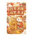 金光キラキラ超萌え財神猫-祭りで金持ちに（個別スタンプ：33）