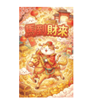 金光キラキラ超萌え財神猫-祭りで金持ちに（個別スタンプ：37）