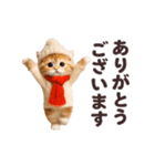 踊る！丁寧なネコちゃん！にゃんだふる～冬（個別スタンプ：9）