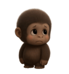 フサフサゴリラの情緒（個別スタンプ：6）