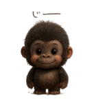 フサフサゴリラの情緒（個別スタンプ：16）