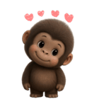 フサフサゴリラの情緒（個別スタンプ：18）