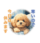 トイプードルの冬のことば（個別スタンプ：24）