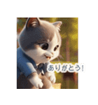 飛び出す♡ねこねこ日記--ハチワレの日常--（個別スタンプ：4）