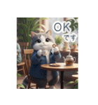 飛び出す♡ねこねこ日記--ハチワレの日常--（個別スタンプ：6）