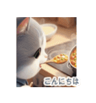 飛び出す♡ねこねこ日記--ハチワレの日常--（個別スタンプ：12）