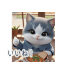 飛び出す♡ねこねこ日記--ハチワレの日常--（個別スタンプ：13）