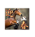 干支は猫年だにゃ♥馬とネコ年賀 改（個別スタンプ：7）