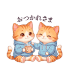 1年中毎日使える パーカーねこ 日常（個別スタンプ：17）