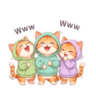 1年中毎日使える パーカーねこ 日常（個別スタンプ：40）