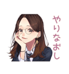 知的メガネガールの冷静ツッコミ（個別スタンプ：11）