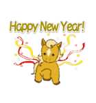 子馬たちの 年末年始＆招福の言葉（個別スタンプ：13）