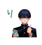 陰キャ学ラン男子★年中使える日常（個別スタンプ：15）