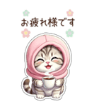 可愛い猫 シール風 思いやり 冬 敬語 BIG（個別スタンプ：11）