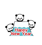 （再販）パンダまみれ動くお正月スタンプ3（個別スタンプ：3）