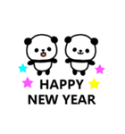 （再販）パンダまみれ動くお正月スタンプ3（個別スタンプ：4）