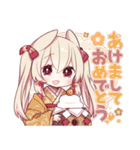 【再販】うさみみ少女✿あけおめスタンプ'25（個別スタンプ：6）