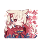 【再販】うさみみ少女✿あけおめスタンプ'25（個別スタンプ：9）