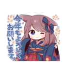 【再販】うさみみ少女✿あけおめスタンプ'25（個別スタンプ：10）