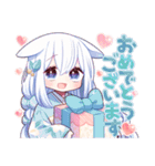 【再販】うさみみ少女✿あけおめスタンプ'25（個別スタンプ：15）