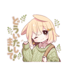 【再販】うさみみ少女✿あけおめスタンプ'25（個別スタンプ：24）