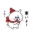 ゆるうさぎの冬。6（個別スタンプ：9）