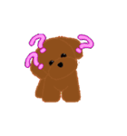 トイプードル(3色)が動いてアピールします（個別スタンプ：9）