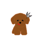 トイプードル(3色)が動いてアピールします（個別スタンプ：10）
