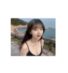 【動く＆日常会話】ビキニ美女（個別スタンプ：1）