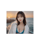 【動く＆日常会話】ビキニ美女（個別スタンプ：2）