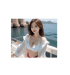 【動く＆日常会話】ビキニ美女（個別スタンプ：3）