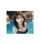 【動く＆日常会話】ビキニ美女（個別スタンプ：8）