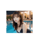 【動く＆日常会話】ビキニ美女（個別スタンプ：9）