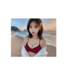 【動く＆日常会話】ビキニ美女（個別スタンプ：13）