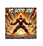 無敵の炎獣イフリート（個別スタンプ：4）