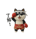 ムエタイ大好き♡柴犬夫婦の日常スタンプ（個別スタンプ：9）