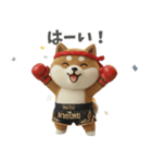 ムエタイ大好き♡柴犬夫婦の日常スタンプ（個別スタンプ：21）