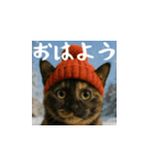 小花達のクリスマスと正月（日本語）（個別スタンプ：1）