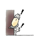 【大人の気遣いとSOS 】ハシビロコウとネコ（個別スタンプ：6）