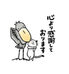 【大人の気遣いとSOS 】ハシビロコウとネコ（個別スタンプ：12）