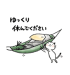 【大人の気遣いとSOS 】ハシビロコウとネコ（個別スタンプ：20）