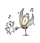 【大人の気遣いとSOS 】ハシビロコウとネコ（個別スタンプ：26）