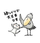 【大人の気遣いとSOS 】ハシビロコウとネコ（個別スタンプ：27）