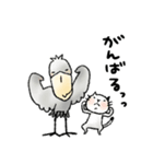 【大人の気遣いとSOS 】ハシビロコウとネコ（個別スタンプ：30）