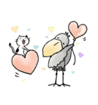 【大人の気遣いとSOS 】ハシビロコウとネコ（個別スタンプ：33）