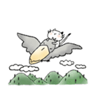 【大人の気遣いとSOS 】ハシビロコウとネコ（個別スタンプ：34）