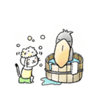 【大人の気遣いとSOS 】ハシビロコウとネコ（個別スタンプ：37）
