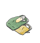 【大人の気遣いとSOS 】ハシビロコウとネコ（個別スタンプ：38）